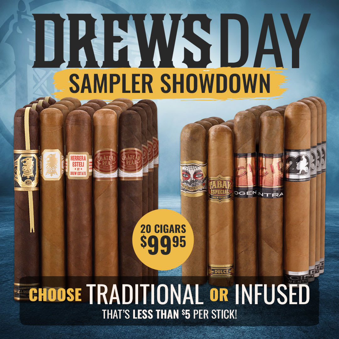 Unbeatable Drew Estate Value: 20-Stick Samplers Only $99.95!