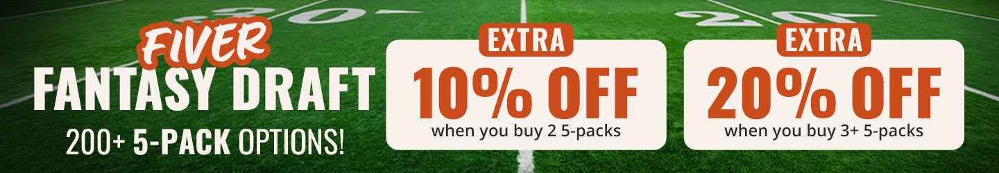 Score up to an EXTRA 20% OFF your 5-pack picks! Score up to an EXTRA 20% OFF your 5-pack picks!