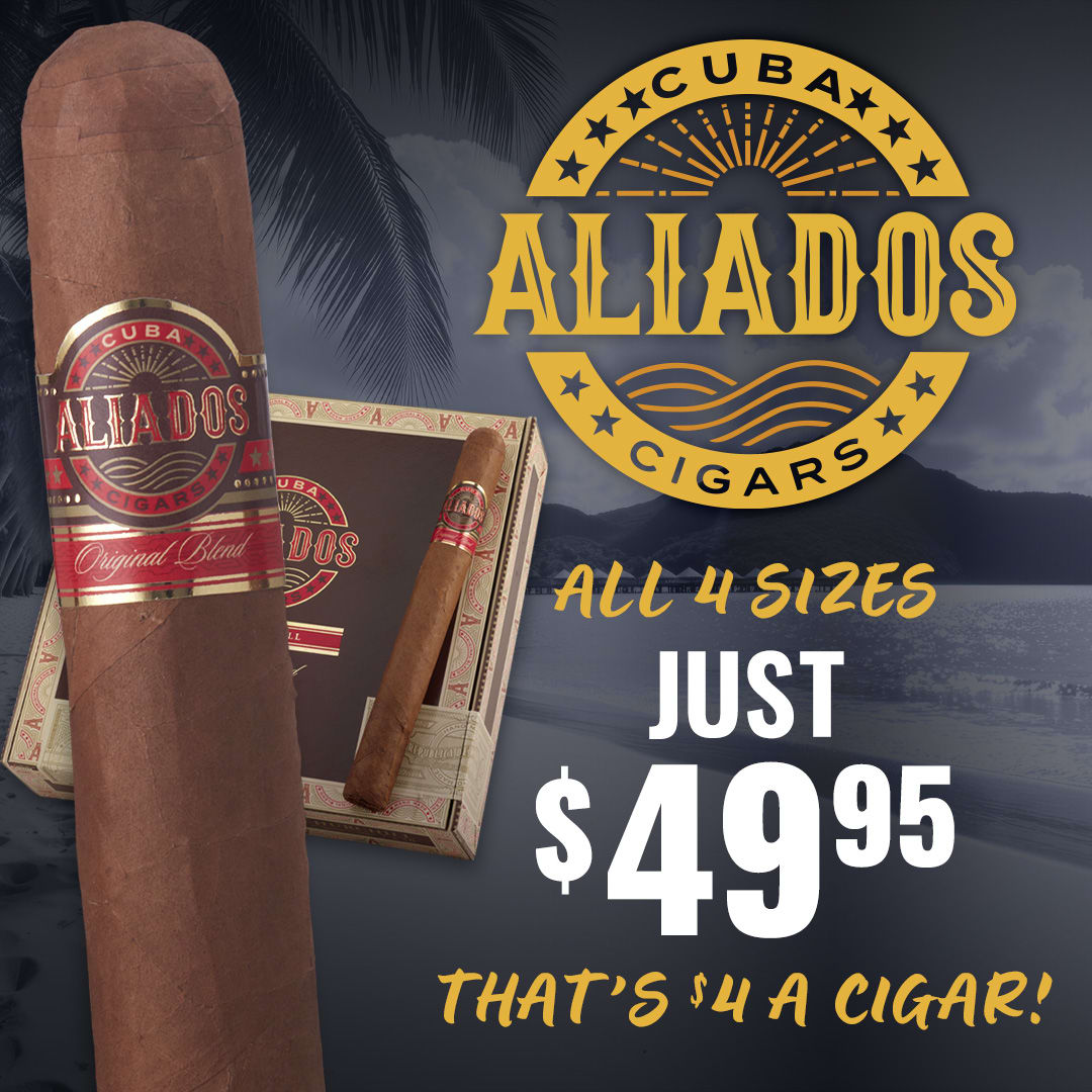 Cuba Aliados Original Blends Down to $79.95 a box &ndash; any size!