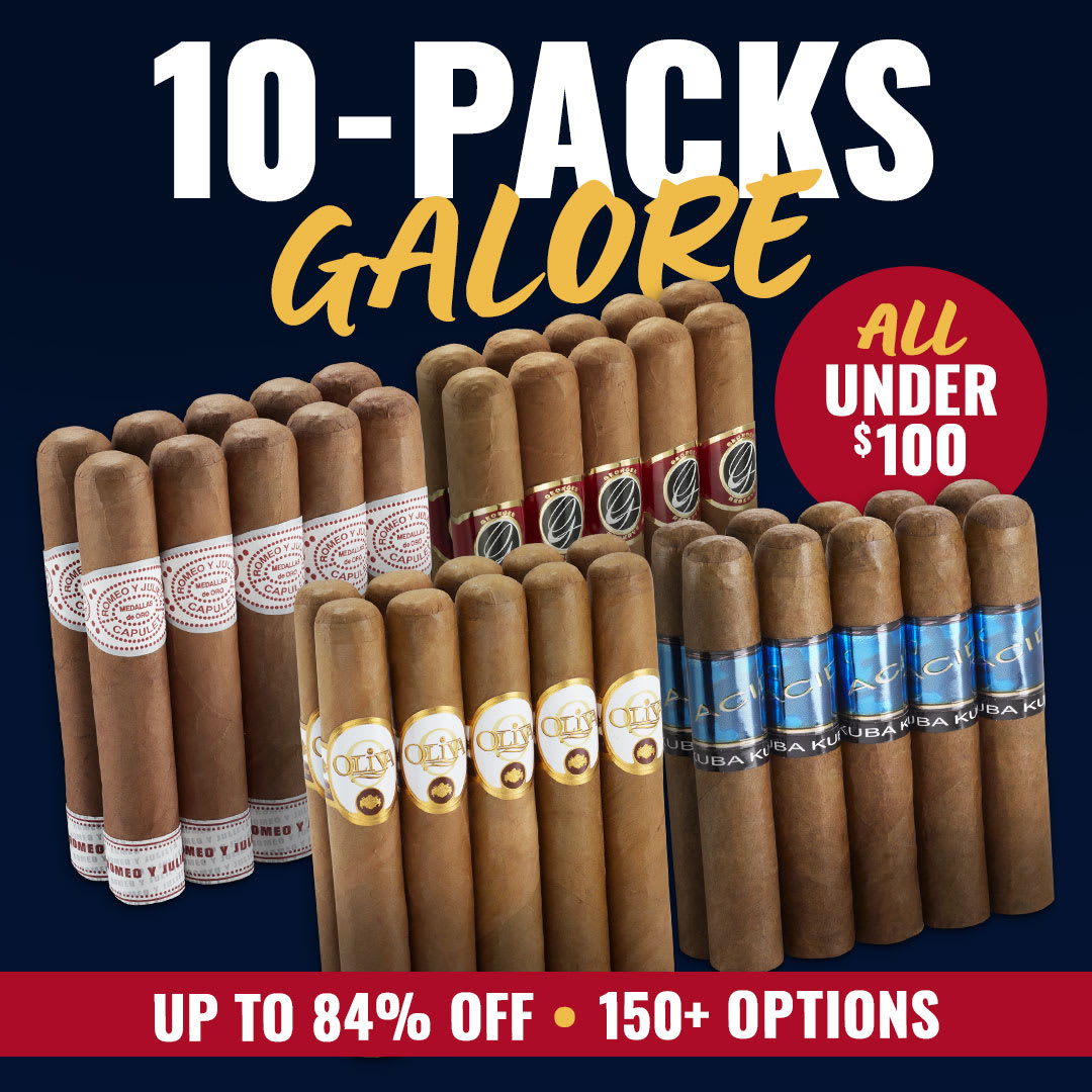 Burn cigars, not money: All these 10-Packs <$100! Burn cigars, not money: All these 10-Packs <$100!