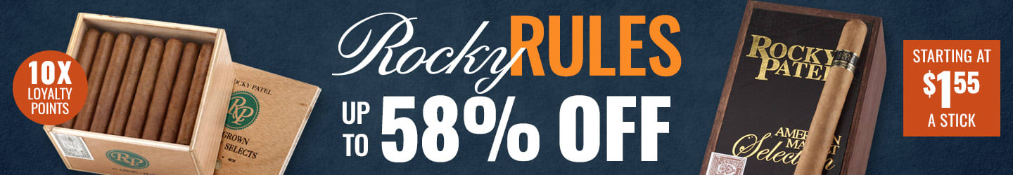 All Eyes on Rocky Patel: Up to 58% OFF + 10x Points