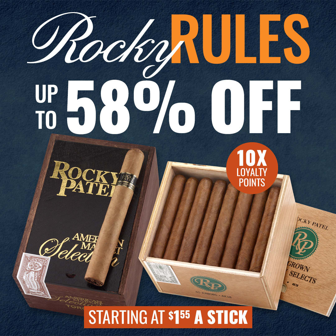 All Eyes on Rocky Patel: Up to 58% OFF + 10x Points All Eyes on Rocky Patel: Up to 58% OFF + 10x Points