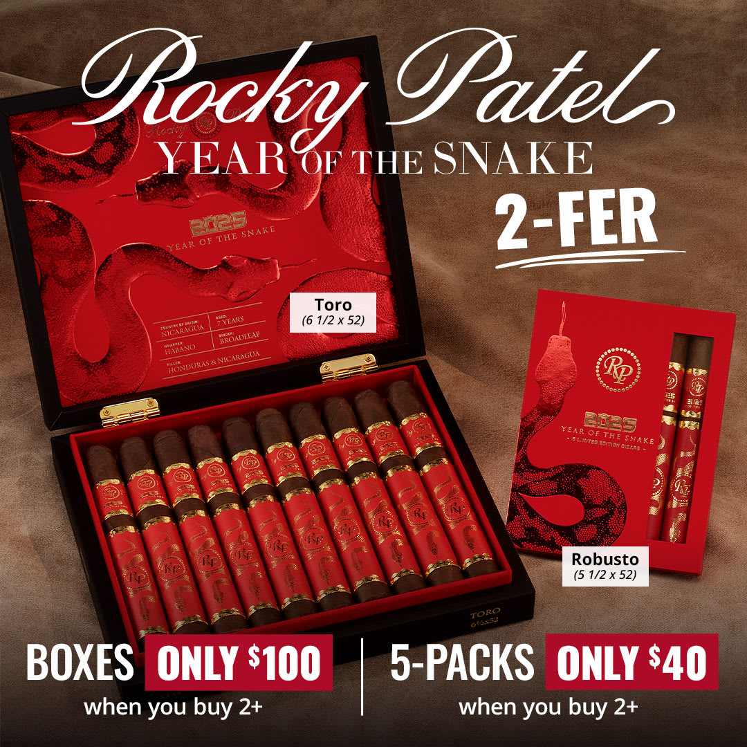 Slither Into Big Savings: Rocky Patel Year of the Snake Event! Slither Into Big Savings: Rocky Patel Year of the Snake Event!