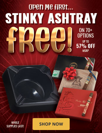 ALL these boxes: up 57% off with a FREE ashtray &ndash; and shipped free! 