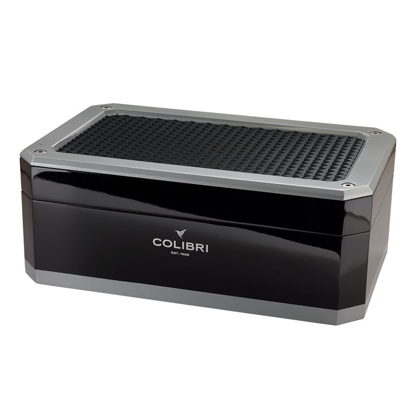 Colibri Rally Black And Silver Humidor