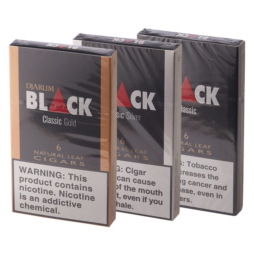 Djarum Black Classic 3 Pack Sampler (3 3/4 x 24)