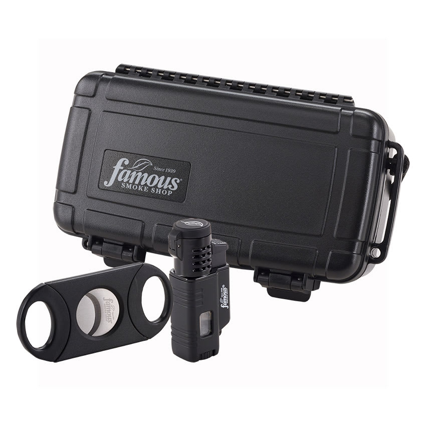 Famous 10 Count Travel Gift Set with Cutter & Lighter