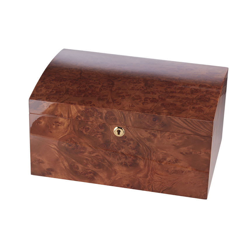 Arcos Rustic Red Burl Humidor