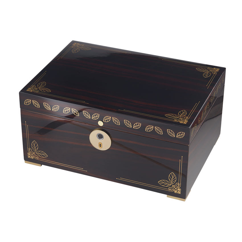 Oro Brown Fingerprint Lock Humidor
