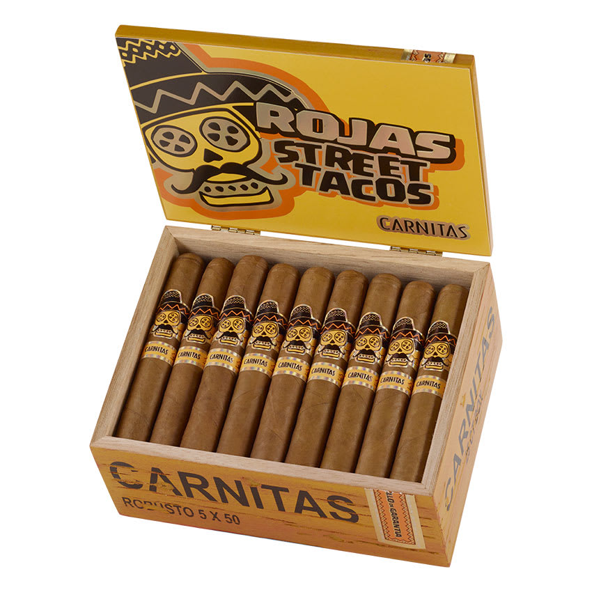 Rojas Street Tacos Carnitas Robusto Box of 25 Cigars