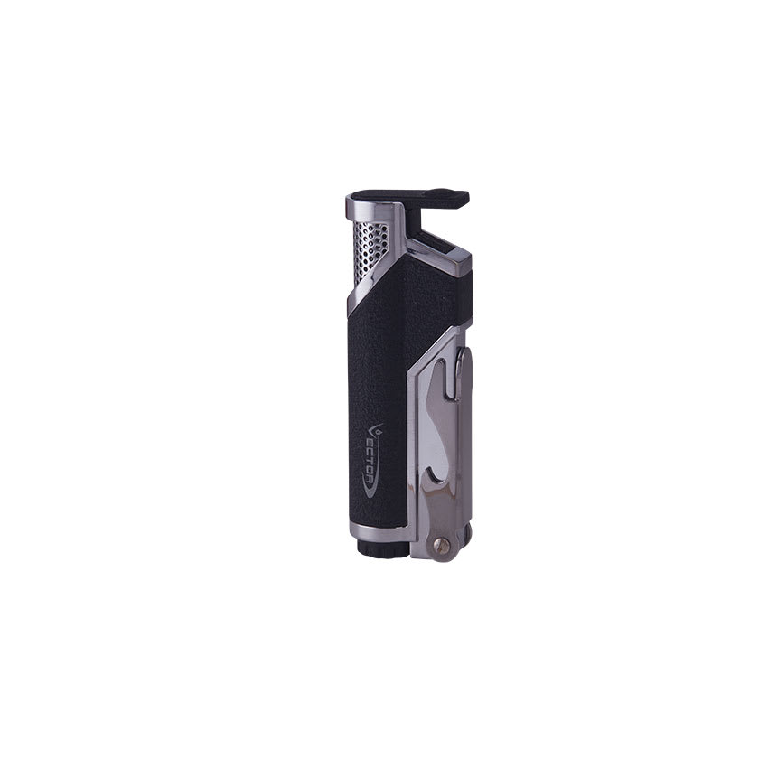 Black Single Flame W/ Bottle Opener