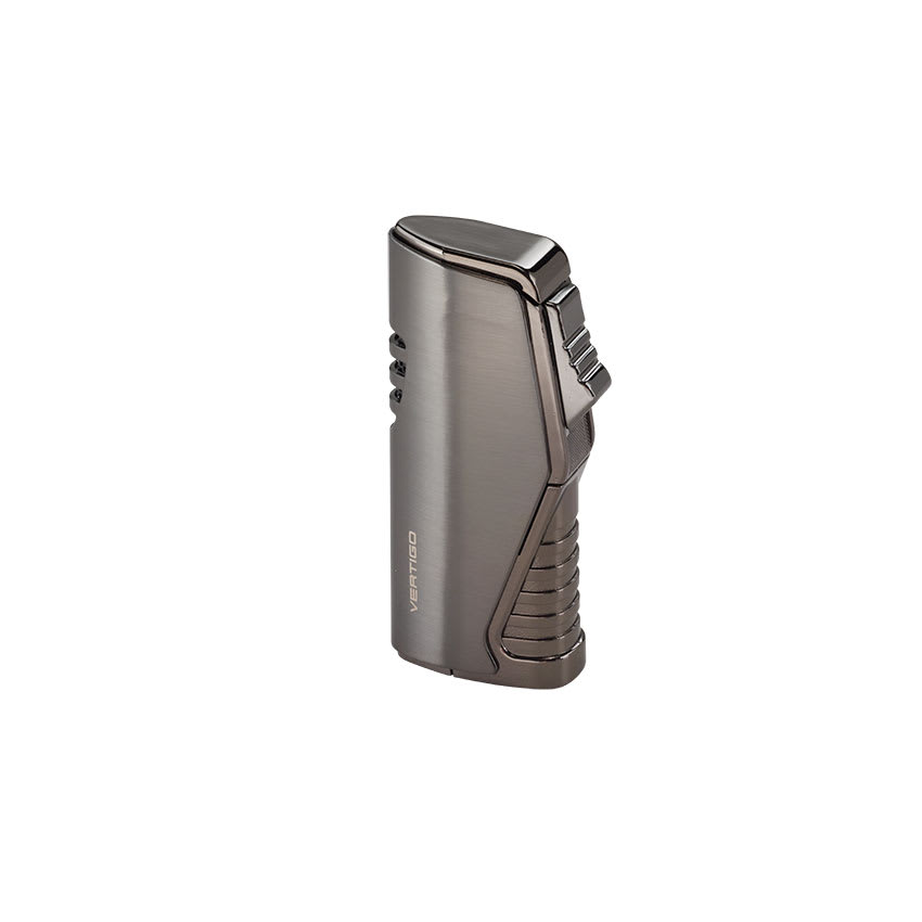 Gunmetal Triple Torch Lighter W/Punch