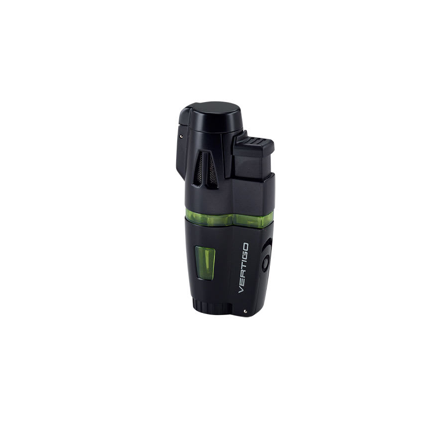 Green 3 Flame Lighter W/punch Cutter