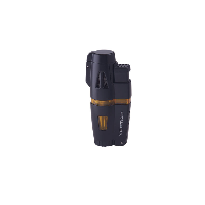 Yellow 3 Flame Lighter W/punch Cutt