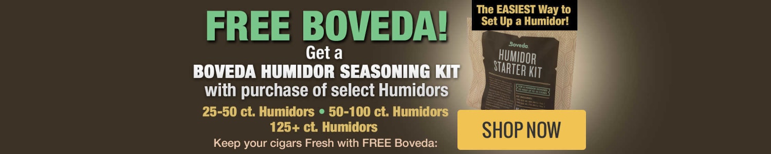 FREE Boveda Starter kit with Humidor Purchase