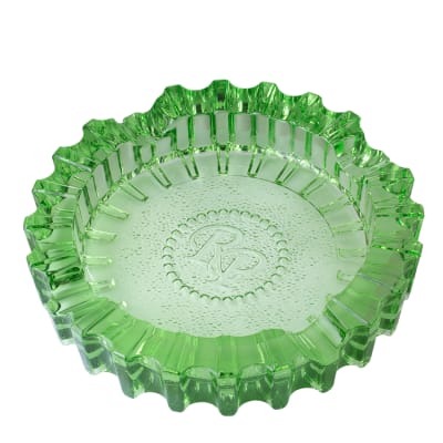 Rocky Patel Luxury Luminoso Green Glass Ashtray - AT-RP-LUXGRN