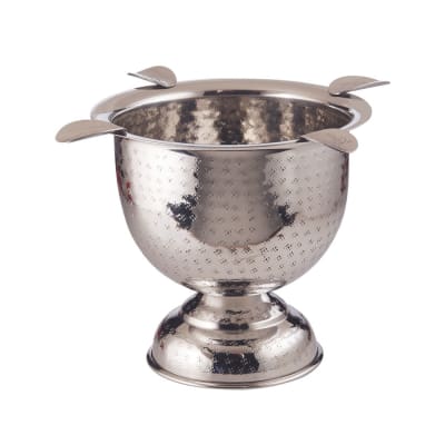 Stinky Tall Ashtray Hammered Stainless Steel-AT-STC-4HSS - 400