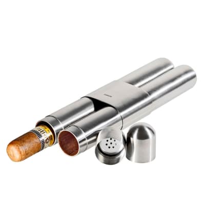 Adorini Stainless Steel Cigar Case CC-ANI-SSC4377 Adorini Stainless Steel Cigar Case-CC-ANI-SSC4377 - 400