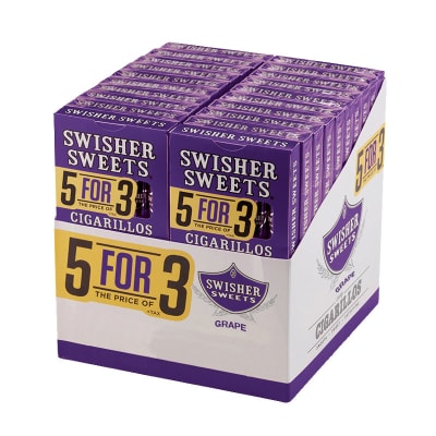 Swisher Sweets Cigarillos 5 for 3 Grape 20/5 CI-SWI-53GRAP Swisher Sweets Cigarillos 5 for 3 Grape 20/5-CI-SWI-53GRAP - 400