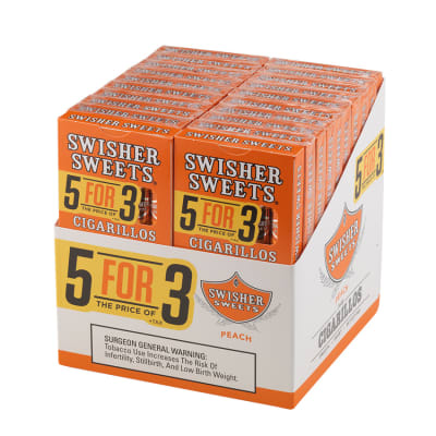 Swisher Sweets Cigarillos 5 for 3 Peach 20/5 CI-SWI-53PEAC Swisher Sweets Cigarillos 5 for 3 Peach 20/5-CI-SWI-53PEAC - 400