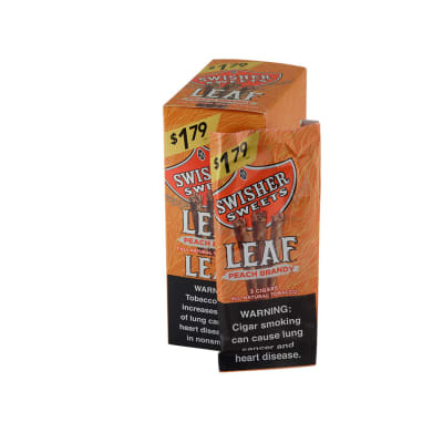 Swisher Sweets Leaf Peach Brandy Cigarillos 10/3-CI-SWI-LEAFPEA - 400