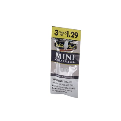 White Owl Mini Cigarillo Silver (3) - CI-WMI-SILVZ