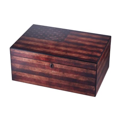 Quality Importers Old Glory 100 Count Humidor - HU-QIT-OLDGLORY