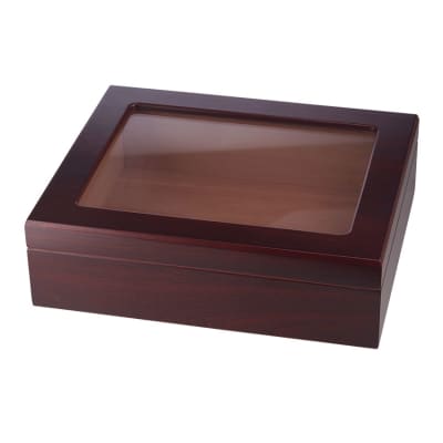 Glass Top Cherry Humidor HU-QIT-TR20GC Glass Top Cherry Humidor-HU-QIT-TR20GC - 400