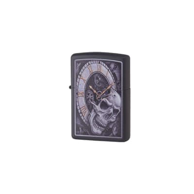Zippo Black Slull With CLock LG-ZIP-29854 Zippo Black Slull With CLock-LG-ZIP-29854 - 400