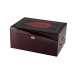 HU-QIT-DEAUVILL The Deauville Tobacco Leaf Inlay Humidor - Holds: 125 Dimensions(L:6.25